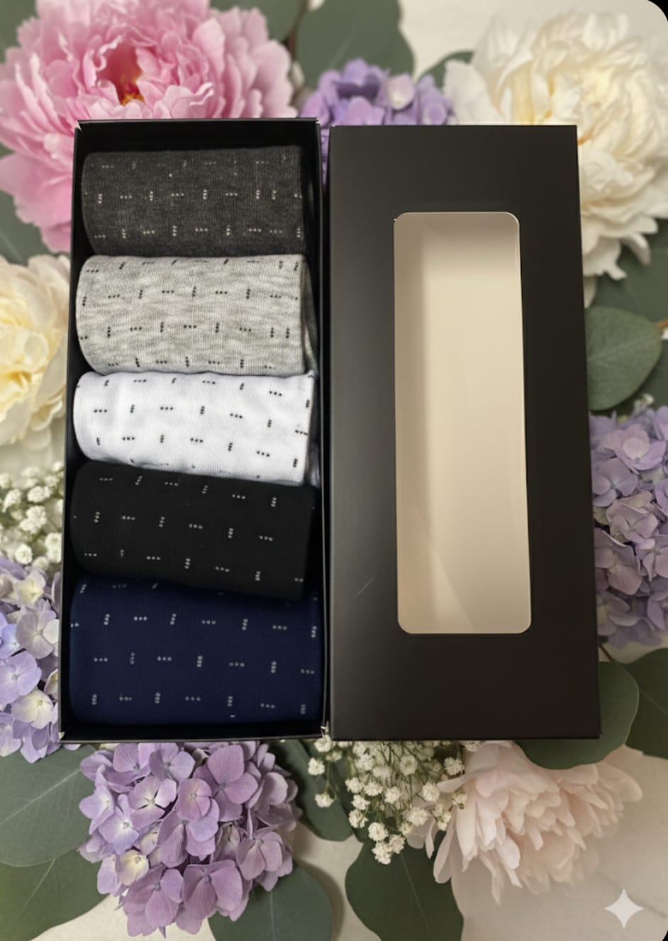 Premium quality men’s dress socks pack of 5, gift set